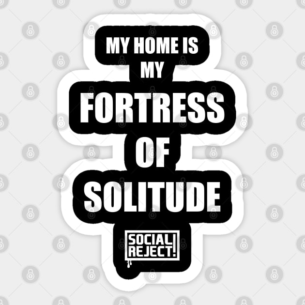 Fortress Of Solitude (White) Sticker by Social Reject!